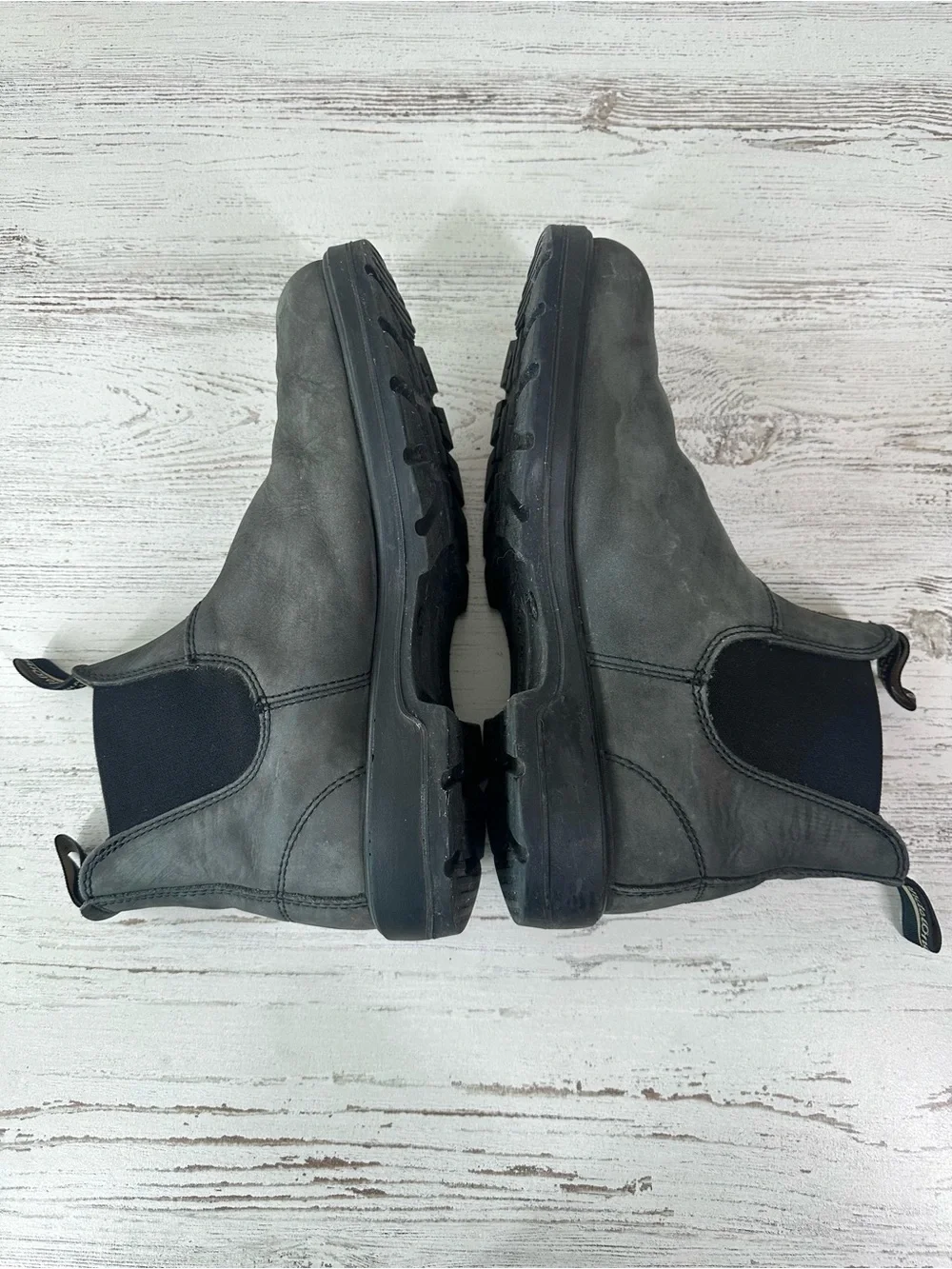 BLUNDSTONE Classic Chelsea Pull On Leather Boots 9 Gray